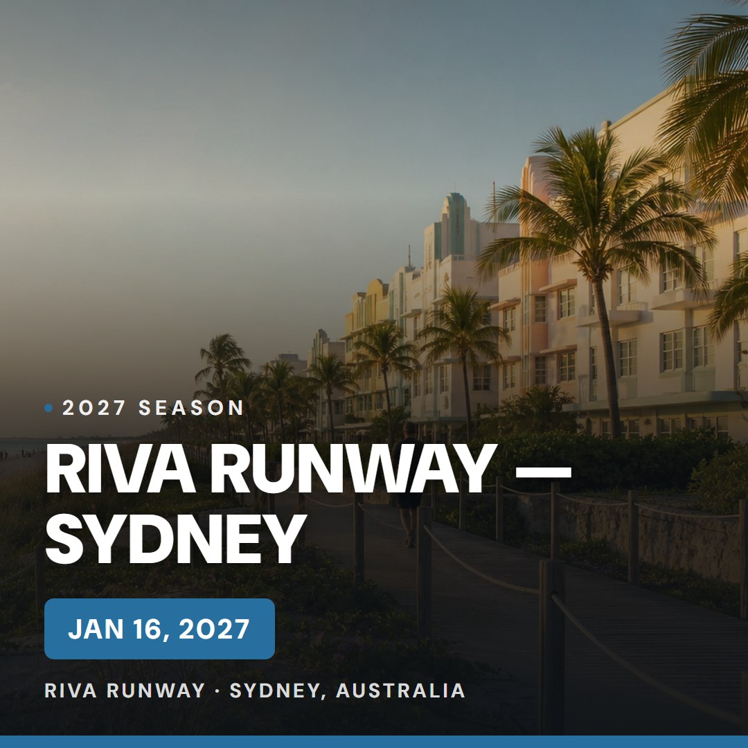 RIVA Runway — Sydney — Jan 16, 2027